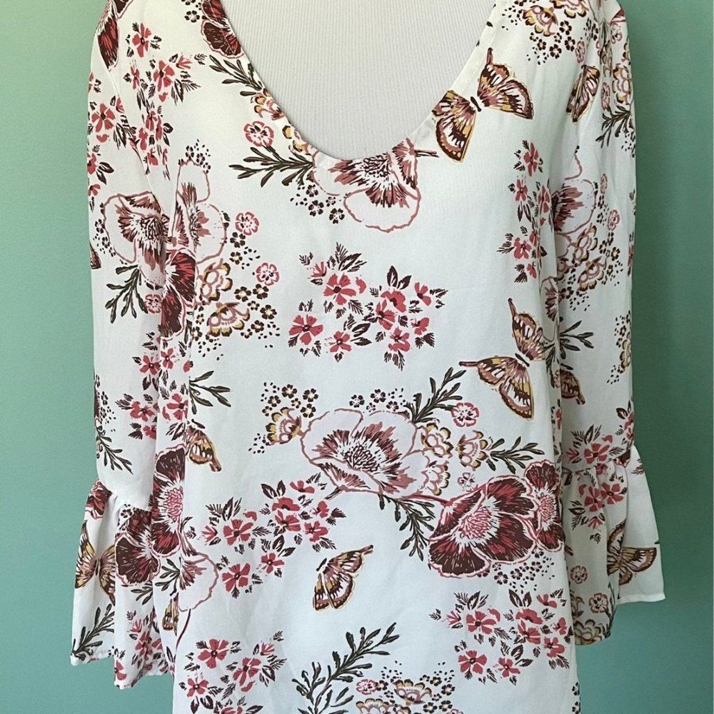 Como Vintage boho blouse with bell sleeves - medium